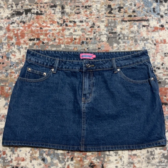 Edikted Denim Skirt - Picture 1 of 4
